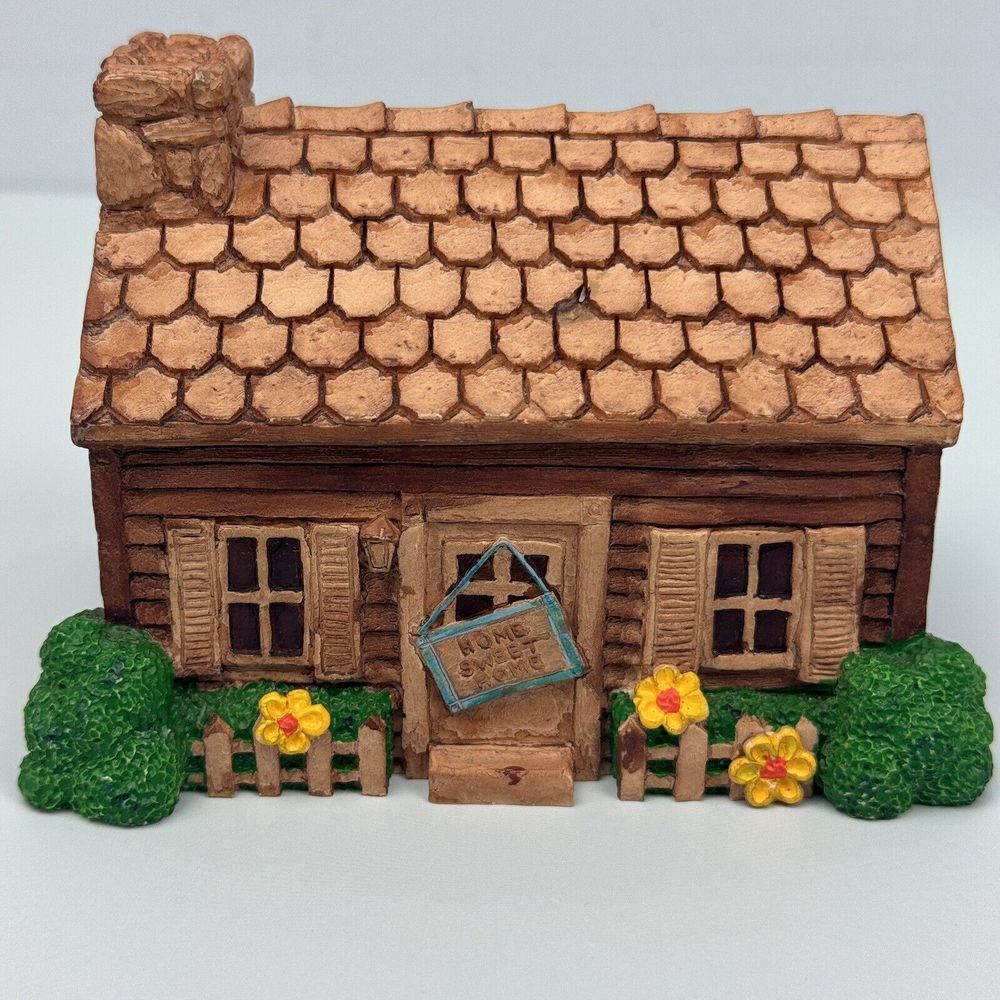 Hudson Porcelain Home Sweet Home Figurine Handpainted VTG 1983 Country Cottage‎ - Picture 15 of 15